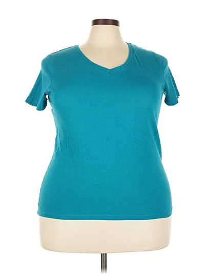 Pre-owned Time And Tru Short Sleeve T-shirt In Blue