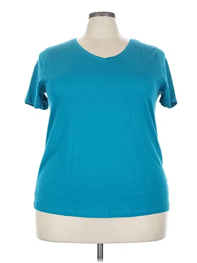 Pre-owned Time And Tru Short Sleeve T-shirt In Blue