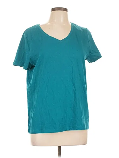 Pre-owned Time And Tru Short Sleeve T-shirt In Blue