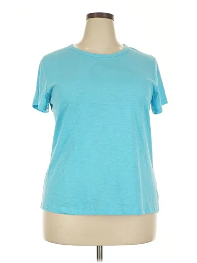 Pre-owned Time And Tru Short Sleeve T-shirt In Blue