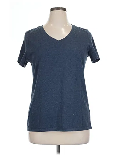 Pre-owned Time And Tru Short Sleeve T-shirt In Blue