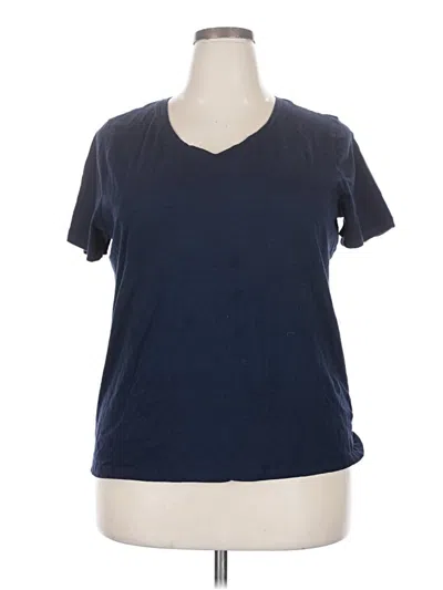 Pre-owned Time And Tru Short Sleeve T-shirt In Blue