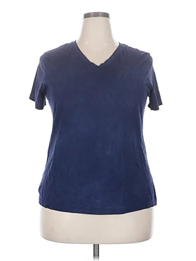 Pre-owned Time And Tru Short Sleeve T-shirt In Blue