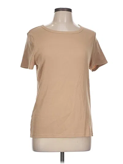 Pre-owned Time And Tru Short Sleeve T-shirt In Brown