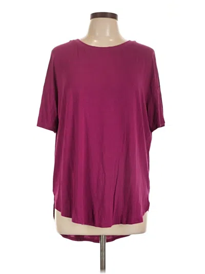 Pre-owned Time And Tru Short Sleeve T-shirt In Burgundy