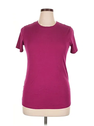 Pre-owned Time And Tru Short Sleeve T-shirt In Burgundy
