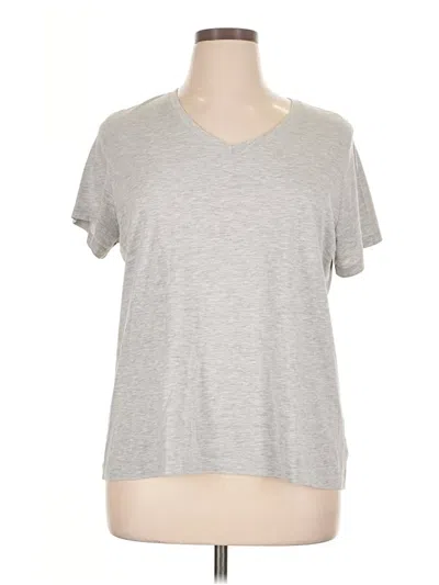 Pre-owned Time And Tru Short Sleeve T-shirt In Gray