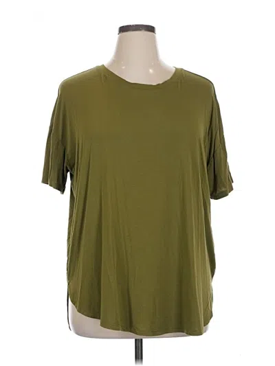 Pre-owned Time And Tru Short Sleeve T-shirt In Green
