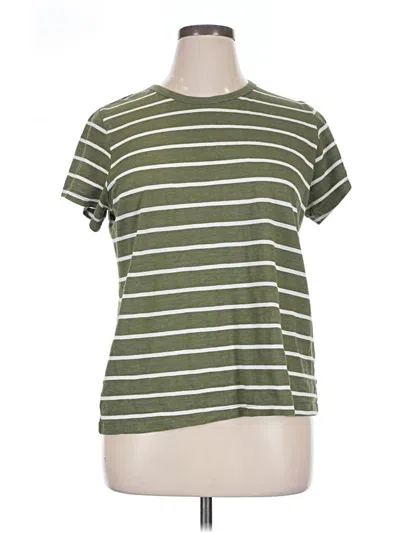Pre-owned Time And Tru Short Sleeve T-shirt In Green