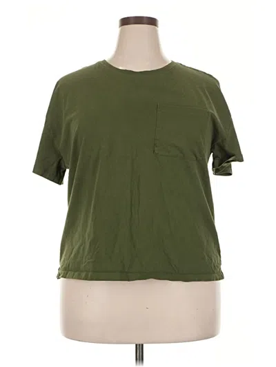 Pre-owned Time And Tru Short Sleeve T-shirt In Green