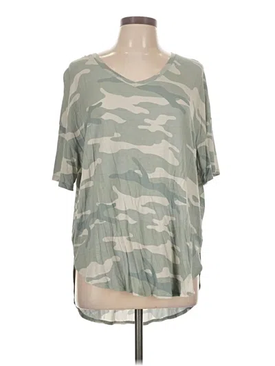 Pre-owned Time And Tru Short Sleeve T-shirt In Green