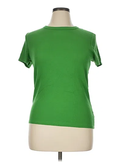 Pre-owned Time And Tru Short Sleeve T-shirt In Green