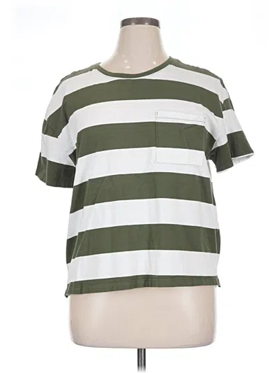 Pre-owned Time And Tru Short Sleeve T-shirt In Green