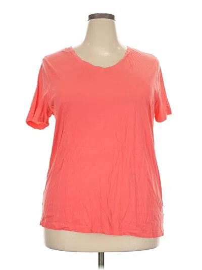 Pre-owned Time And Tru Short Sleeve T-shirt In Orange