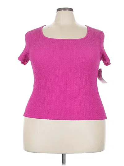 Time And Tru Short Sleeve T-shirt In Pink