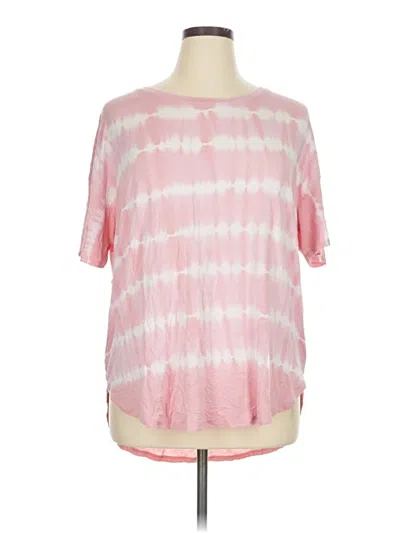 Pre-owned Time And Tru Short Sleeve T-shirt In Pink