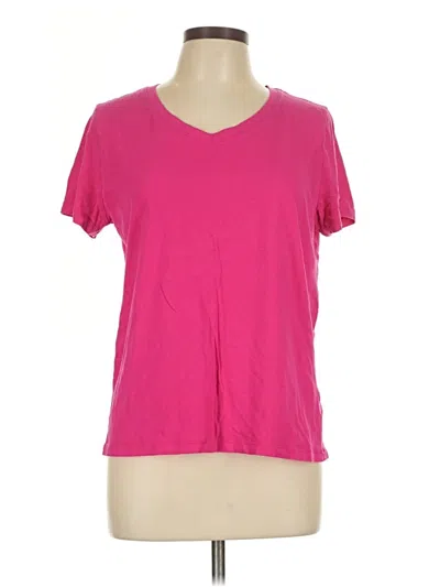 Pre-owned Time And Tru Short Sleeve T-shirt In Pink