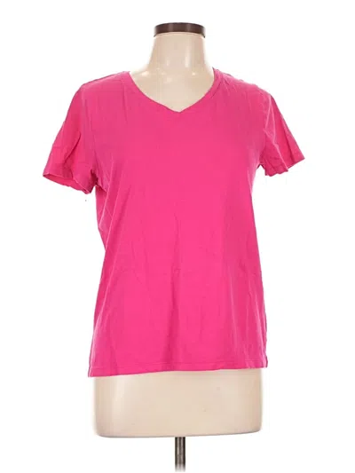 Pre-owned Time And Tru Short Sleeve T-shirt In Pink