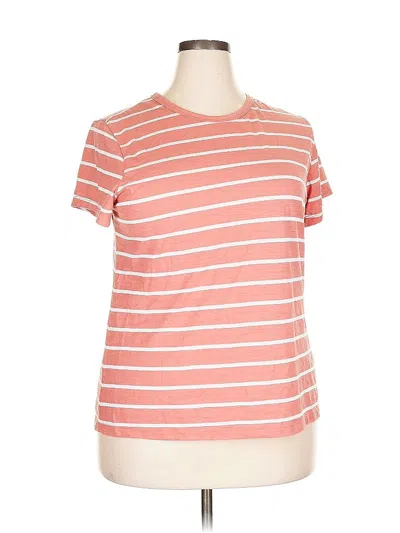 Pre-owned Time And Tru Short Sleeve T-shirt In Pink