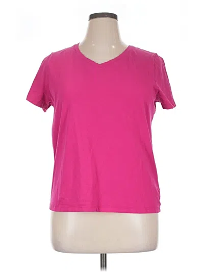 Pre-owned Time And Tru Short Sleeve T-shirt In Pink