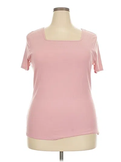 Pre-owned Time And Tru Short Sleeve T-shirt In Pink