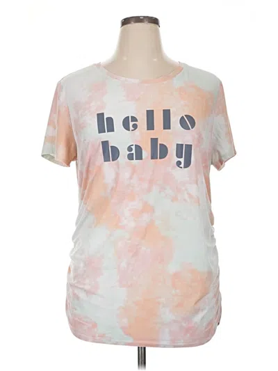 Pre-owned Time And Tru Short Sleeve T-shirt In Pink