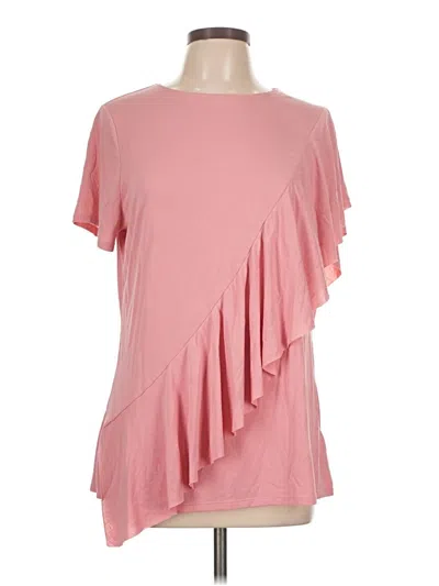 Pre-owned Time And Tru Short Sleeve T-shirt In Pink