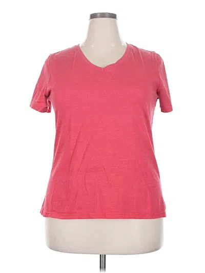 Pre-owned Time And Tru Short Sleeve T-shirt In Pink