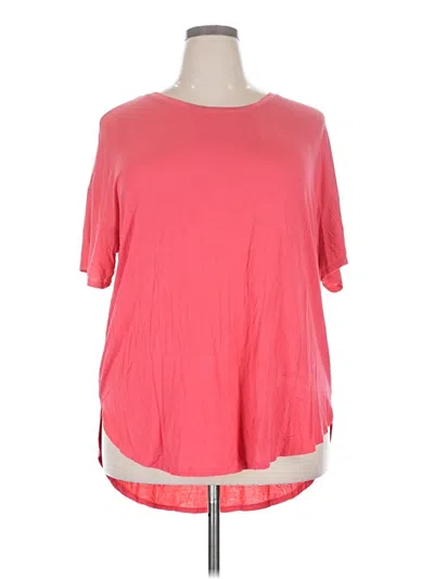 Pre-owned Time And Tru Short Sleeve T-shirt In Pink