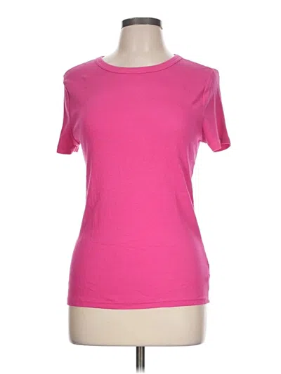 Pre-owned Time And Tru Short Sleeve T-shirt In Pink