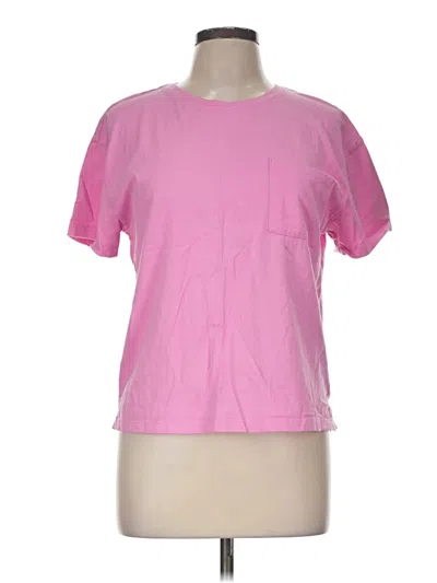 Pre-owned Time And Tru Short Sleeve T-shirt In Pink