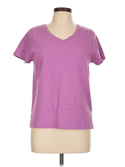 Pre-owned Time And Tru Short Sleeve T-shirt In Purple
