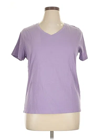 Pre-owned Time And Tru Short Sleeve T-shirt In Purple