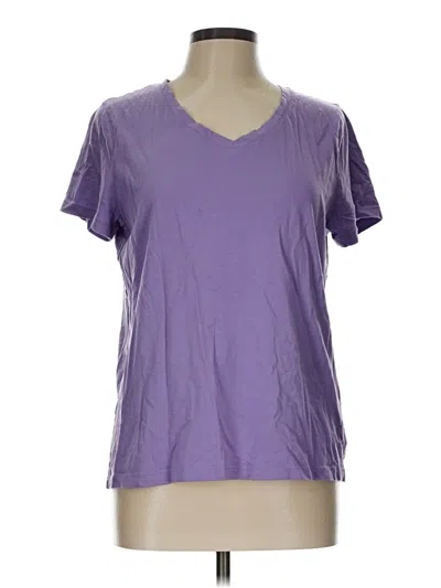 Pre-owned Time And Tru Short Sleeve T-shirt In Purple