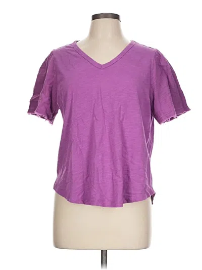 Pre-owned Time And Tru Short Sleeve T-shirt In Purple