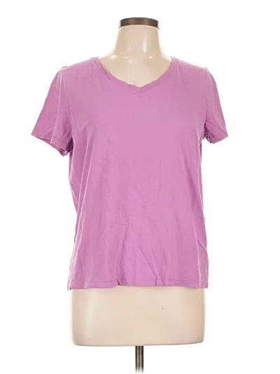 Pre-owned Time And Tru Short Sleeve T-shirt In Purple
