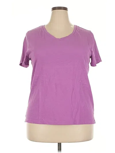 Pre-owned Time And Tru Short Sleeve T-shirt In Purple