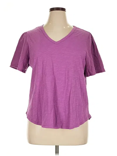 Pre-owned Time And Tru Short Sleeve T-shirt In Purple