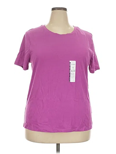 Time And Tru Short Sleeve T-shirt In Purple