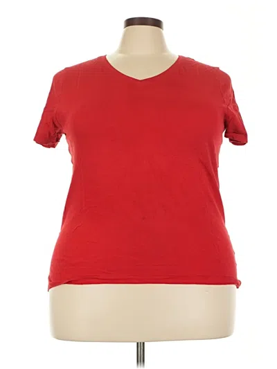 Pre-owned Time And Tru Short Sleeve T-shirt In Red