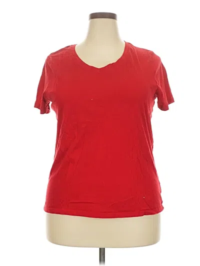 Pre-owned Time And Tru Short Sleeve T-shirt In Red