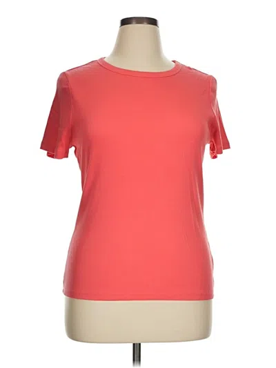 Pre-owned Time And Tru Short Sleeve T-shirt In Red