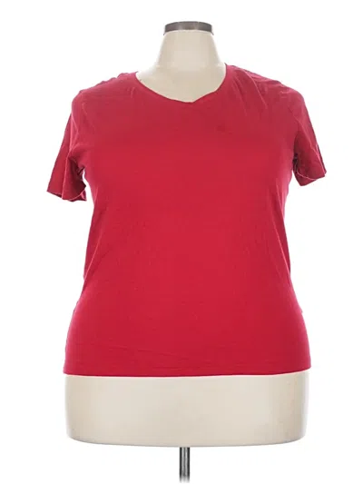 Pre-owned Time And Tru Short Sleeve T-shirt In Red