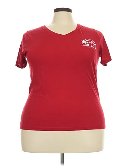 Pre-owned Time And Tru Short Sleeve T-shirt In Red