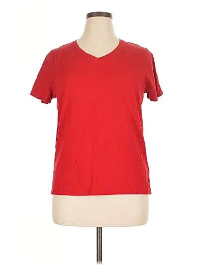 Pre-owned Time And Tru Short Sleeve T-shirt In Red