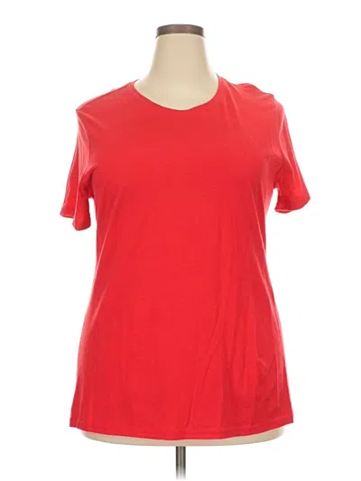 Pre-owned Time And Tru Short Sleeve T-shirt In Red