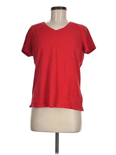 Pre-owned Time And Tru Short Sleeve T-shirt In Red