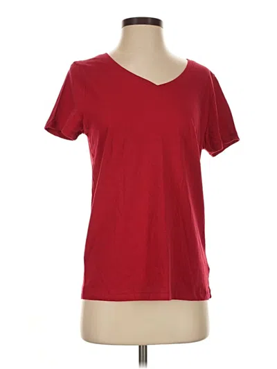 Pre-owned Time And Tru Short Sleeve T-shirt In Red
