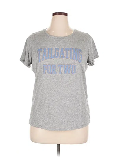 Pre-owned Time And Tru Short Sleeve T-shirt In Silver