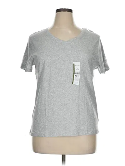 Time And Tru Short Sleeve T-shirt In Silver